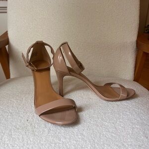 J. Crew nude ankle strap heel